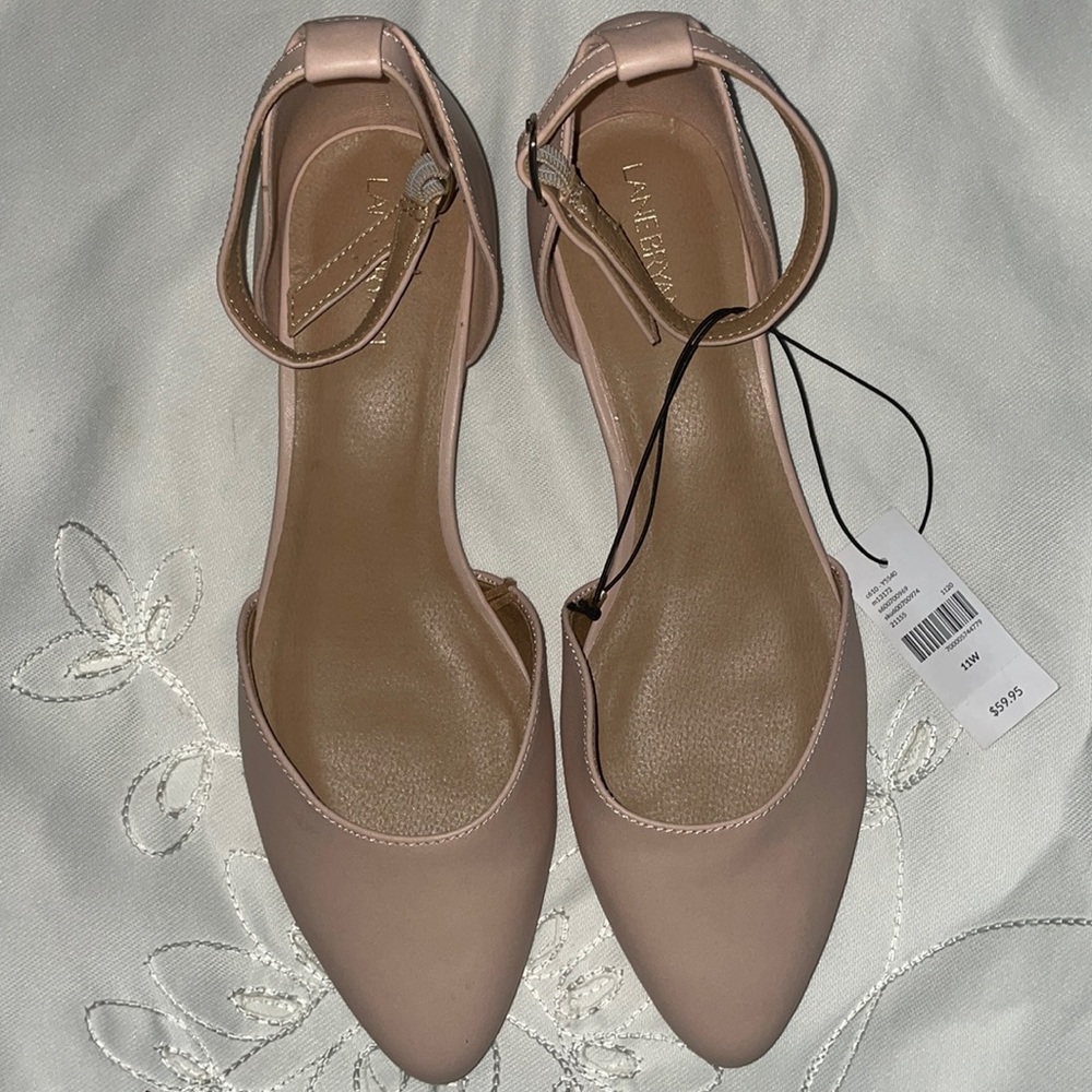 Lane Bryant ankle strap flat shoes NWT